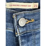 Levi's Levi’s Premium 724 High Rise Straight Crop Medium Wash Blue Denim Jeans Size 23 Photo 5