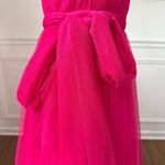 Revelry Hot Pink Tulle Formal Gown Removable Straps $200 4 Pink Photo 8