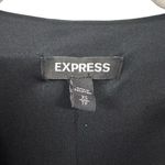EXPRESS  Womens Sz XS Black Shimmer Metallic Thread Draped V Neck Dress NWT Party Photo 4