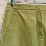 lime green leather pencil skirt 4 silk lining Max Mara pockets straight Photo 1