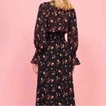Reformation  Fia Dress - Romy Black Pink Floral Photo 2