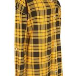 Haley & June women's XL yellow & black long sleeve collared flannel shirt dress Photo 1