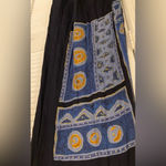 Tribal Aztec Boho Print Maxi Dress Size Large New With Tag Black Photo 2