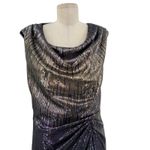 Tadashi Shoji  Sequin‎ Gown Long Ruched Metallic Ombre Gold Purple Size 12 Photo 1
