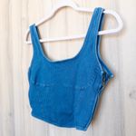 Y2K Pink by Victoria's Secret Denim Corset Crop Top Size S Blue Indie Streetwear Photo 3