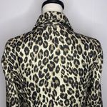 Chico's  Womens Size 0 Small Long Sleeve Black Brown Animal Print Blazer Jacket Photo 7