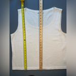 St. John  Knit Shell Top,‎ Vintage, Sleeveless, Cream, Size XL Photo 5