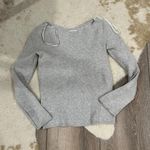 Aritzia Babaton Kitano Sweater Grey Cross back Photo 0