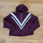 Tory Burch  Sport - French terry Chevron Hoodie in Purple & White Photo 0