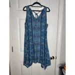 Soma  Blue Paisley Soft Tank Night Dress Size L Photo 1