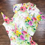 Jams World • vintage floral midi dress shirt top Hawaiian Cottage Bouquet Photo 0