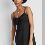 Wild Fable Target -  Ruched Linen Slip Dress, Black, Size XXS, NWOT Photo 0