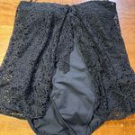 Ralph Lauren Black Lauren  Crochet Cutout Bandeau One Piece Swimsuit in size 12  Photo 1