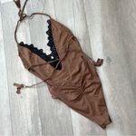 Blue Life  Revolve Mirage Halter One Piece Swimsuit Brown (small) crochet beach Photo 1