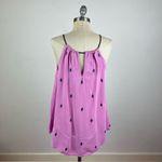 Anthropologie Vanessa Virginia Lilac Anayet Embroidered Tank Top Photo 6