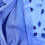 Jennifer Grace Jennifer & Grace Blue Eyelet Tiered Maxi Skirt L NWT Cotton Smocked Waist Boho w/ Pockets Photo 5