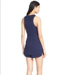 T by Alexander Wang Navy Blue Silk Twill Romper Blue Size 2 Photo 1