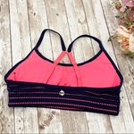 Lorna Jane Navy/Neon Perforated Sports Bra Photo 2