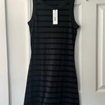 Michael Stars NWT Grey Black Eliza Wide Binding Tank Dress Stripe Oxide Black XS Photo 0