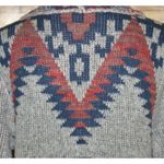RD Style  Ladies Gray Open Front Cardigan Sweater Size L Southwest Aztec Warm Photo 8