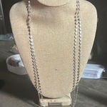 925 Italian silver mini medallion 60 inch necklace Photo 0