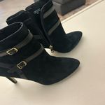 Ann Taylor Boots by  Chic Black Heeled Boots with Buckle Detail 9M Photo 7
