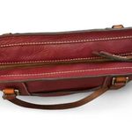 Dooney & Bourke  Lexington Pebble grain Leather Maroon and brown Leather Zip Tote Photo 2