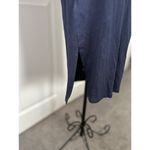 Michael Kors  Crewneck Sleeveless Side Ruched Asymmetric Dress Navy Blue SizeP/M Photo 5