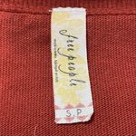 Free People  Grandpa Jersey Outer Sunset Embroidered Blouse Top - Rust - Small Photo 9