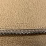 ALLSAINTS  Tan Beige East West Leather Flap Over Crossbody Bag Purse Zip Around Photo 2