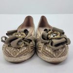 Vera Wang NEW  Lavender Eri Basketweave Flats Leather Beige Size  9.5 Photo 1