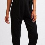 Charlotte Russe Black V Strapless Jumpsuit  Photo 0