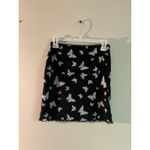 Wild Fable  Black White Butterfly Mini Slip Skirt Ruffle Hem Bow Pull on Small Photo 1