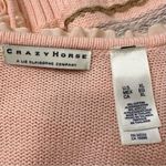 Liz Claiborne Crazy Horse  Vintage Velvet Ruffle Pink Knit Cardigan, Size XL Photo 10