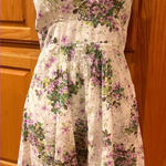 Anna Sui Anthropologie x Hidden Grove Floral Silk Ruched Halter Dress Size 8 Photo 0