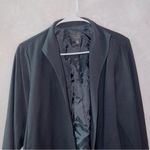 Eileen Fisher Black Stand Collar Swing Open Jacket Blazer size medium Photo 2