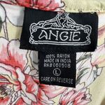 Angie  Yellow Floral Wrap Dress Large New Photo 5