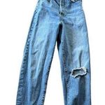 Levi's Womens Ribcage Straight Jeans Light Wash Distressing Size 27 100% Cotton Photo 0