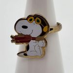 Peanuts Pilot Snoopy Adjustable Ring Red Photo 0