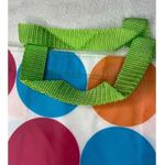Celebrate Polka Dot Shopping Tote Bag Purse 12 in Green Photo 3