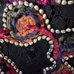 ZARA  Top sz small black lace embroidered  Photo 2