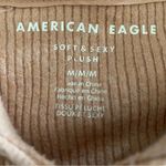 American Eagle  Ribbed Pullover Hoodie Peach Super Soft Medium Athleisure Photo 6