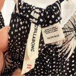 Billabong Del Sur Mini Romper Black White Polka Dot Palm Leaf Print sz XS Photo 9