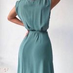 ZARA Green Belted Wrap Casual Maxi Dress Photo 4