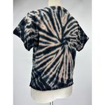 Nation Ltd Terrin Snap Tie Dye T-Shirt Tee Peach Black XS Short Sleeve Snaps Photo 1