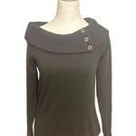 RALPH LAUREN Black Label black cashmere sweater jeweled button size M Size M Photo 0