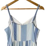 Joie  Linen Blend Striped V-Neck Sundress‎ in Blue and White, Size 8 Photo 7