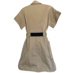 ZARA Khaki Safari Belted Short ShirtDress size Medium Photo 2