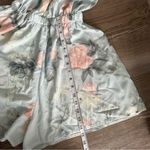 Summer light blue beach romper with floral print size xs Photo 7