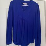 Loft  Royal Blue Long Sleeve Blouse Photo 0